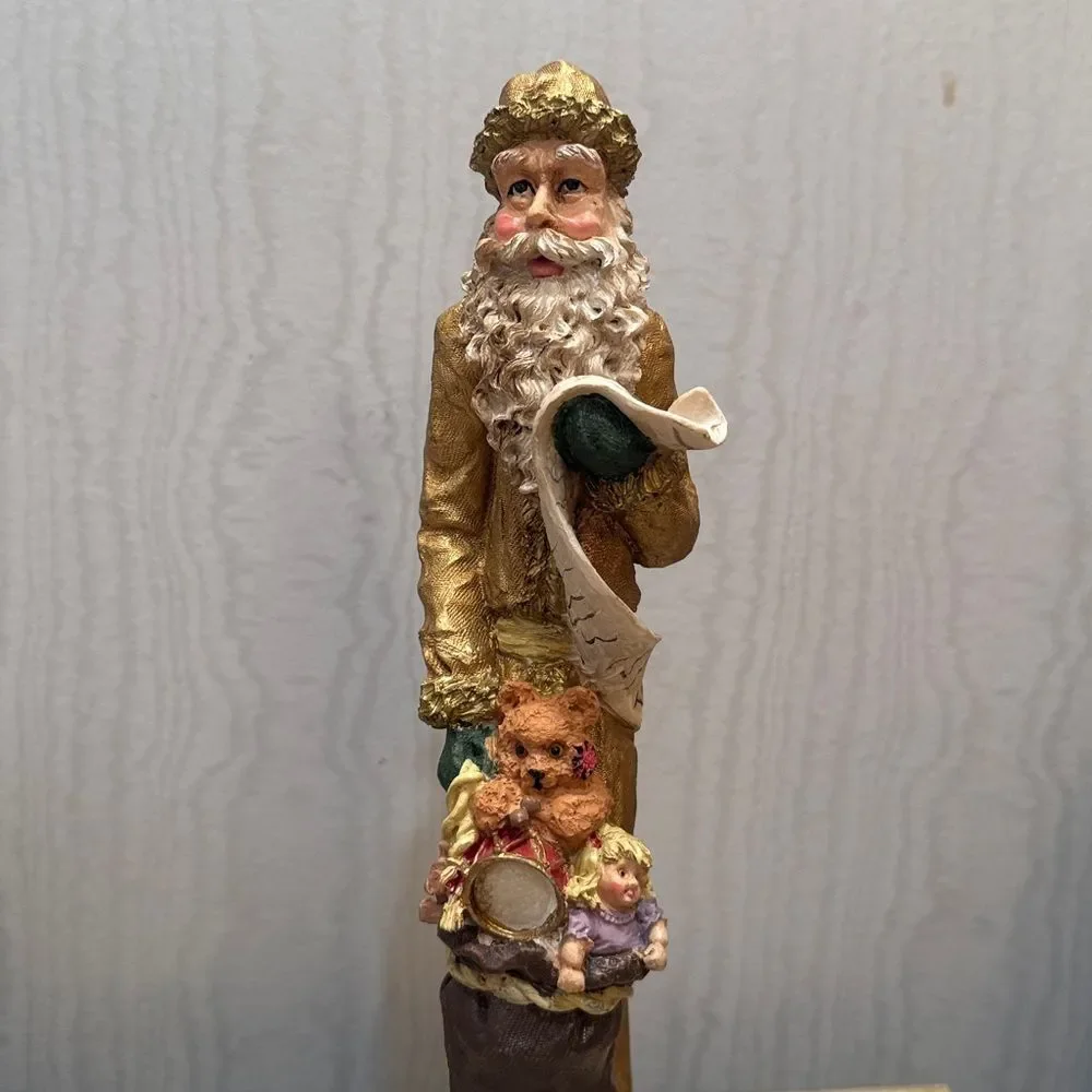Resin Pencil Santa Father Christmas Toy Sack Teddy Bear Doll List Scroll